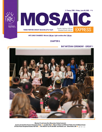 Mosaic Express — Parshas Chukas-Balak