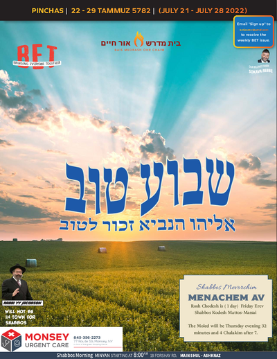 BET Journal — Parshas Pinchas
