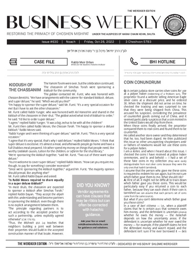 Business Weekly — Parshas Noach