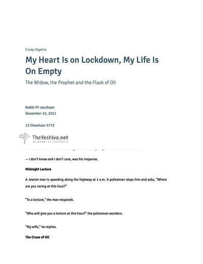 The Yeshiva.net — Parshas Vayeira