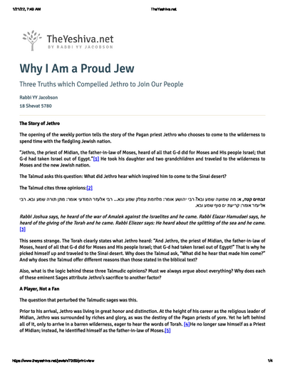The Yeshiva.net — Parshas Yisro