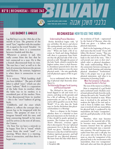 Bilvavi — Parshas Bechukosai