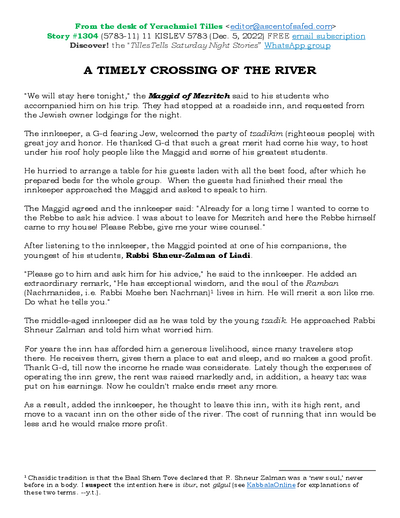 Timely Stories - Y.Tilles — Parshas Vayishlach