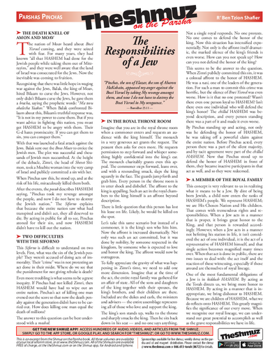 The Shmuz — Parshas Pinchas