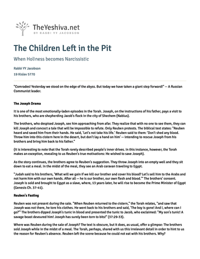 The Yeshiva.net — Parshas Vayeishev