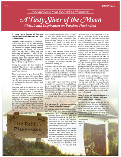 The Rebbe's Pharmacy — Parshas Tazria