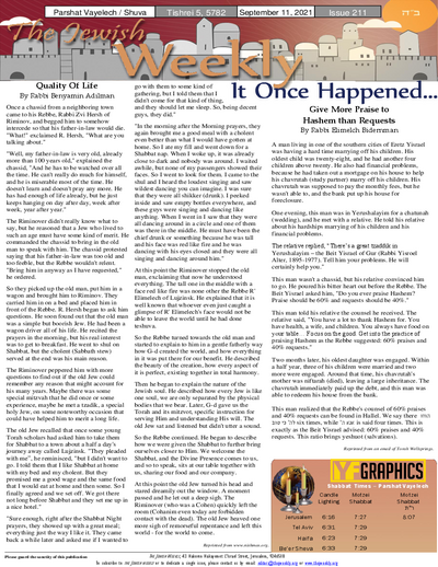 The Jewish Weekly — Parshas Vayelech
