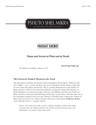 Meshech Chochma — Parshas Shemos
