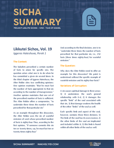 Project Likkutei Sichos — Parshas Nitzavim-Vayelech