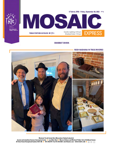 Mosaic Express — Parshas Vayelech