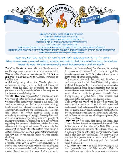 Ohr Hachaim Hakadosh — Parshas Matos-Massei