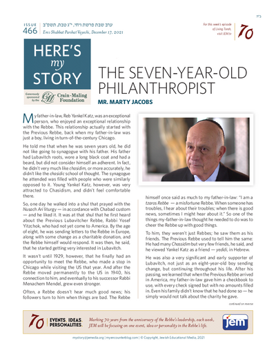 Here's my story — Parshas Vayechi