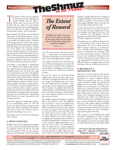 The Shmuz — Parshas Chukas-Balak