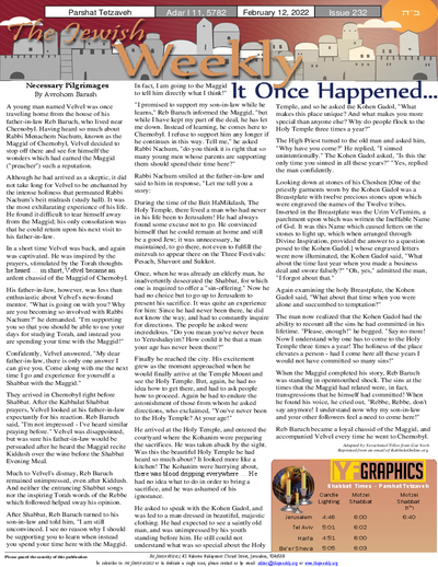 The Jewish Weekly — Parshas Tetzaveh