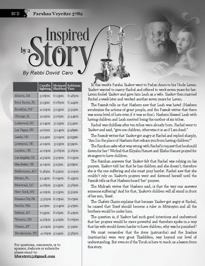 Inspired by a Story — Parshas Vayeitzei