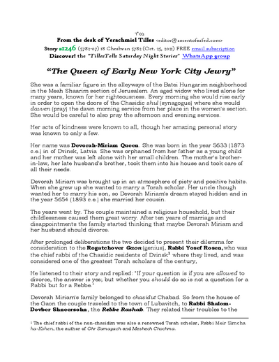 Timely Stories - Y.Tilles — Parshas Chayei Sarah