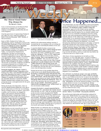 The Jewish Weekly — Parshas Terumah