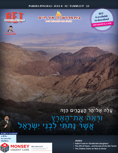 BET Journal — Parshas Pinchas