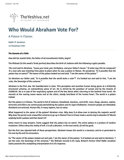 The Yeshiva.net — Parshas Lech-Lecha