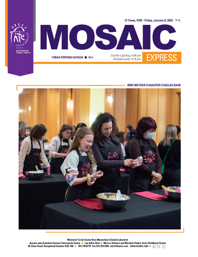 Mosaic Express — Parshas Vayechi