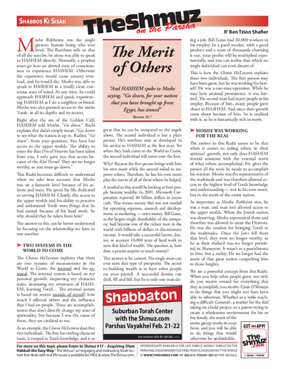 The Shmuz — Parshas Ki Sisa