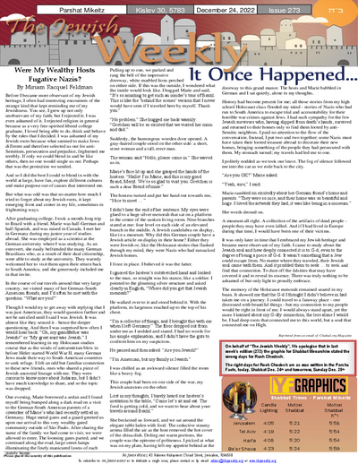 The Jewish Weekly — Parshas Mikeitz