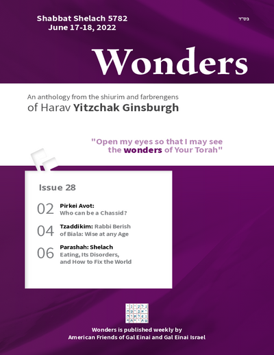 Wonders — Parshas Shlach