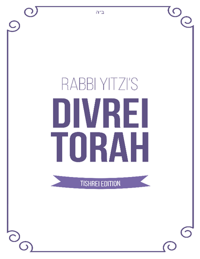 Words of Wisdom from Rabbi Yitzi — Parshas Sukkos