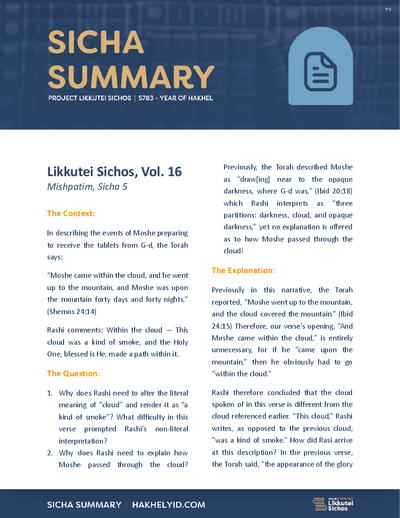 Project Likkutei Sichos — Parshas Mishpatim