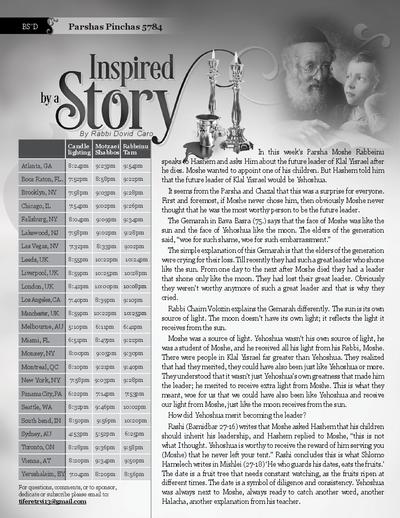 Inspired by a Story — Parshas Pinchas