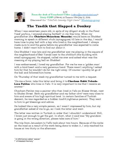 Timely Stories - Y.Tilles — Parshas Matos-Massei