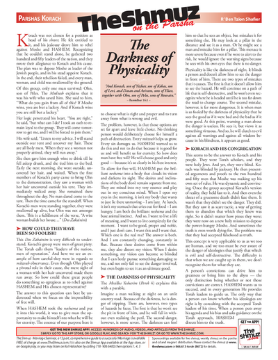 The Shmuz — Parshas Korach