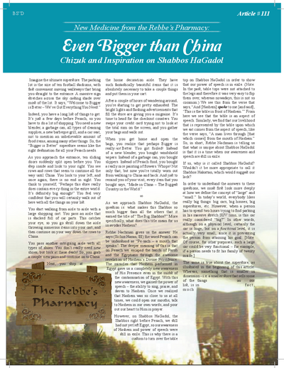 The Rebbe's Pharmacy — Parshas Metzora