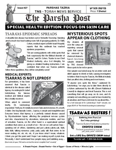 The Parsha Post — Parshas Tazria