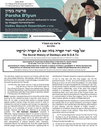 Torah Papers — Parshas Bo