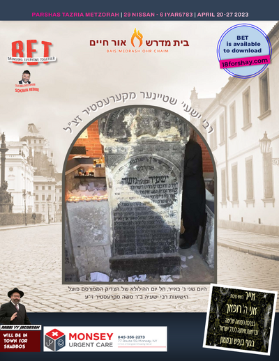 BET Journal — Parshas Tazria-Metzora