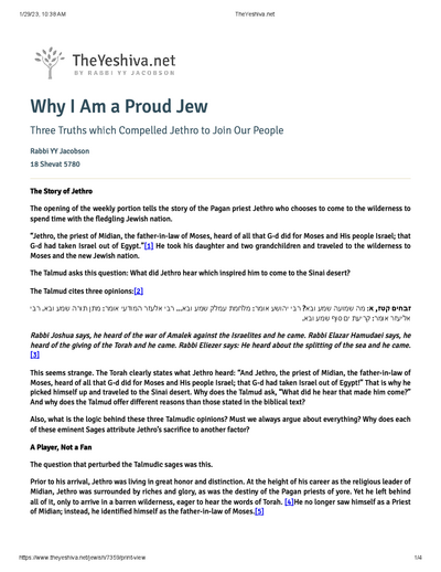The Yeshiva.net — Parshas Yisro