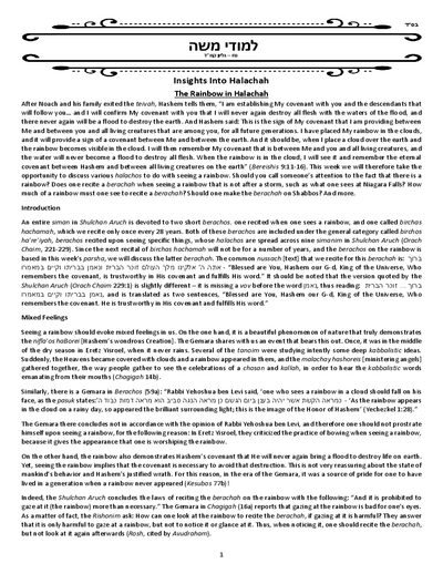 Limuday Moshe — Parshas Noach