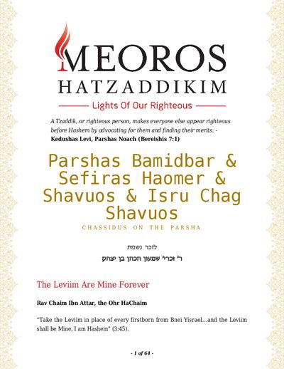 Me'oros Hatzaddikim — Parshas Bamidbar