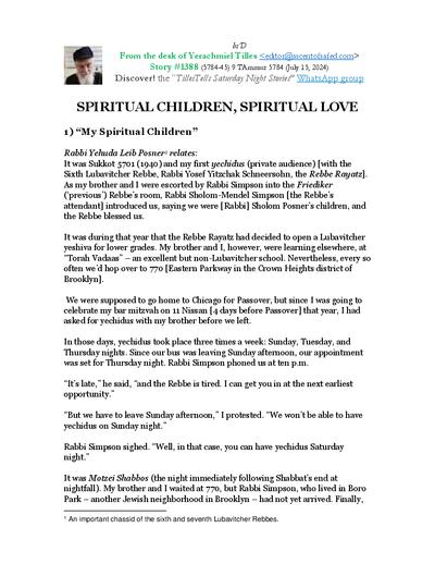 Timely Stories - Y.Tilles — Parshas Balak