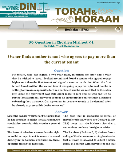 Torah & Horaah — Parshas Beshalach