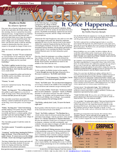 The Jewish Weekly — Parshas Ki Savo