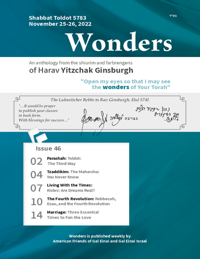 Wonders — Parshas Toldos