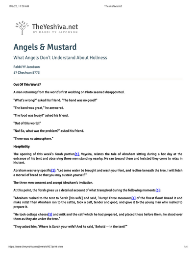 The Yeshiva.net — Parshas Vayeira