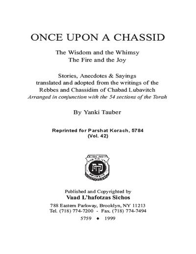 Once Upon a Chossid — Parshas Korach