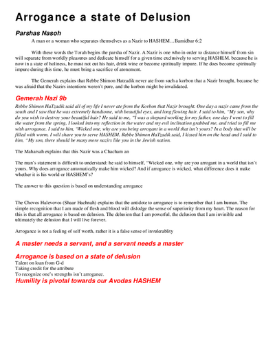 The Shmuz — Parshas Naso