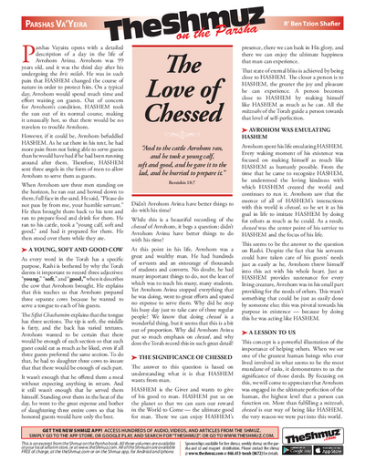 The Shmuz — Parshas Vayeira