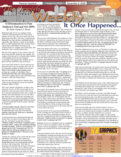 The Jewish Weekly — Parshas Vayeitzei