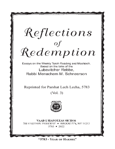 Reflections of Redemption — Parshas Lech-Lecha