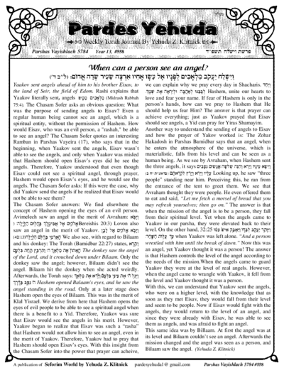 Pardes Yehuda — Parshas Vayishlach